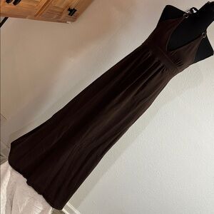 1815 Bra Tops Chocolate Brown Halter Dress. SzM